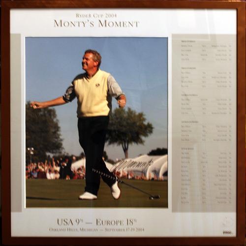 COLIN MONTGOMERIE SIGNED GOLFING MEMORABILIA