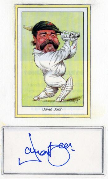 David-Boon memorabilia Australian cricket memorabilia signed John Ireland player card print 350
