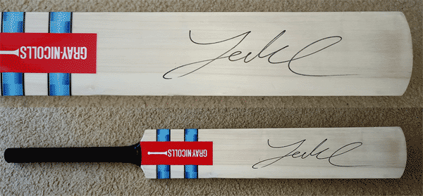 zak crawley signed gray nicolls cricket bat full size kent london spirit england autograph